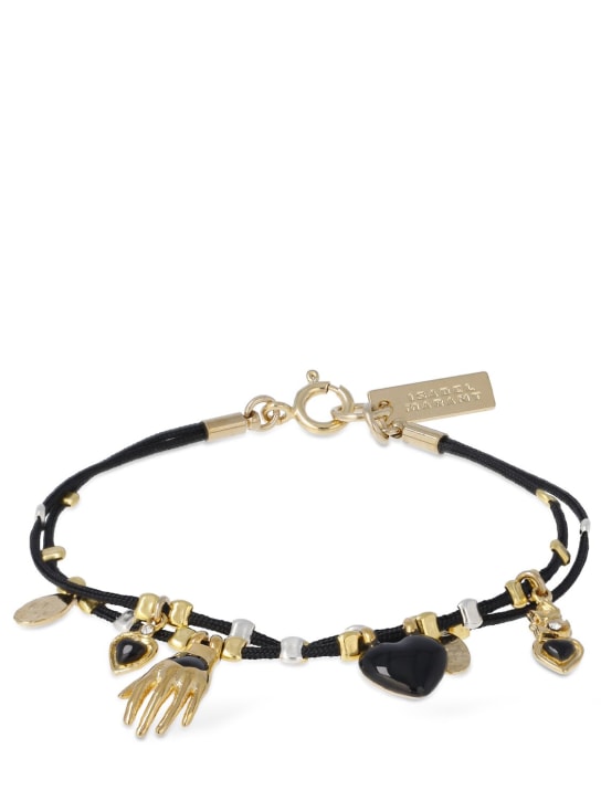 Isabel Marant: Happiness charm bracelet - Siyah/Altın - women_0 | Luisa Via Roma