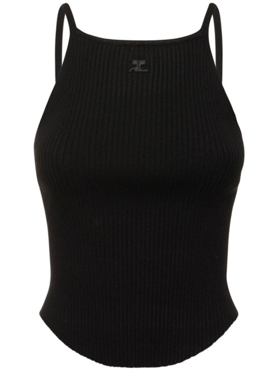 Holistic ribbed viscose knit tank top - Courreges - Women