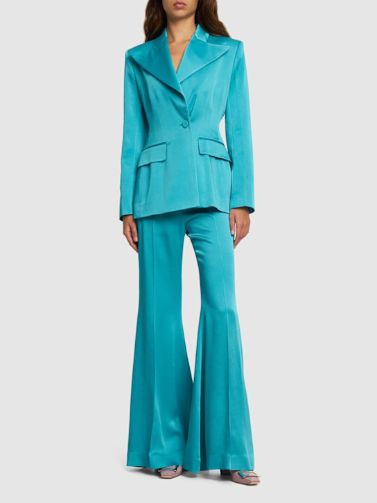 Nina Ricci: Hochtaillierte Hose aus Viskosecady - Blau - women_1 | Luisa Via Roma