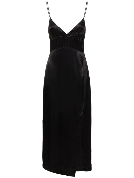 Designers Remix: Lilian粘胶纤维混纺迷笛连衣裙 - 黑色 - women_0 | Luisa Via Roma