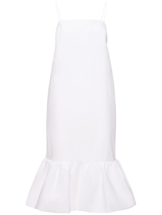 Interior: The Fran cotton midi dress w/ruffles - White - women_0 | Luisa Via Roma