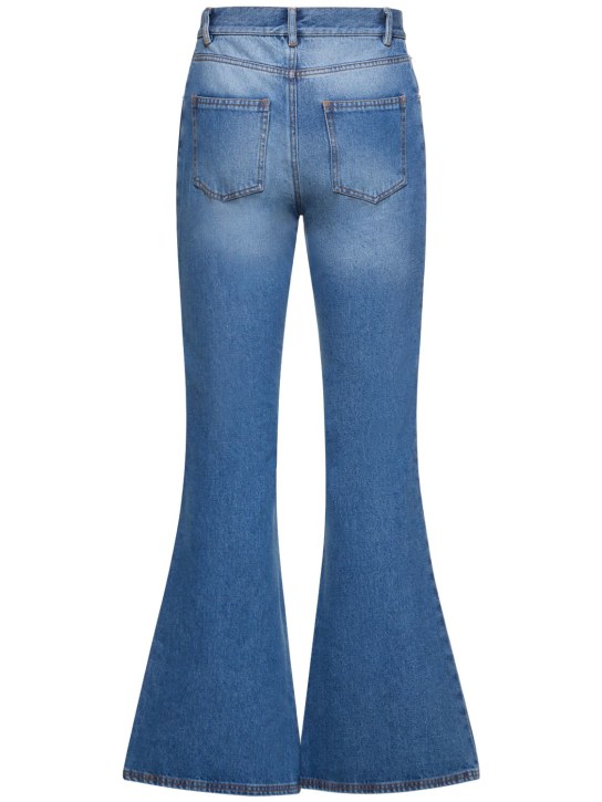 EGONlab: Wide leg cotton denim jeans - Blue - men_4 | Luisa Via Roma