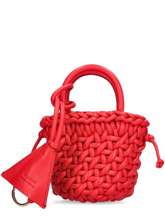 Alanui: Mini Icon leather tote bag - Red - women_0 | Luisa Via Roma