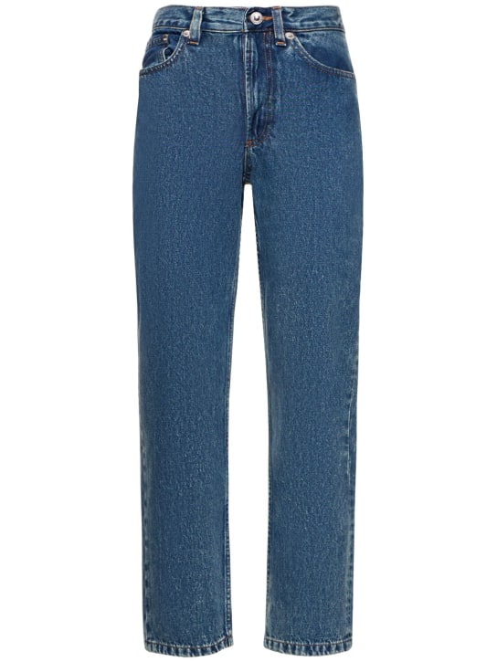 A.P.C.: Marin straight cotton jeans - Mavi - women_0 | Luisa Via Roma