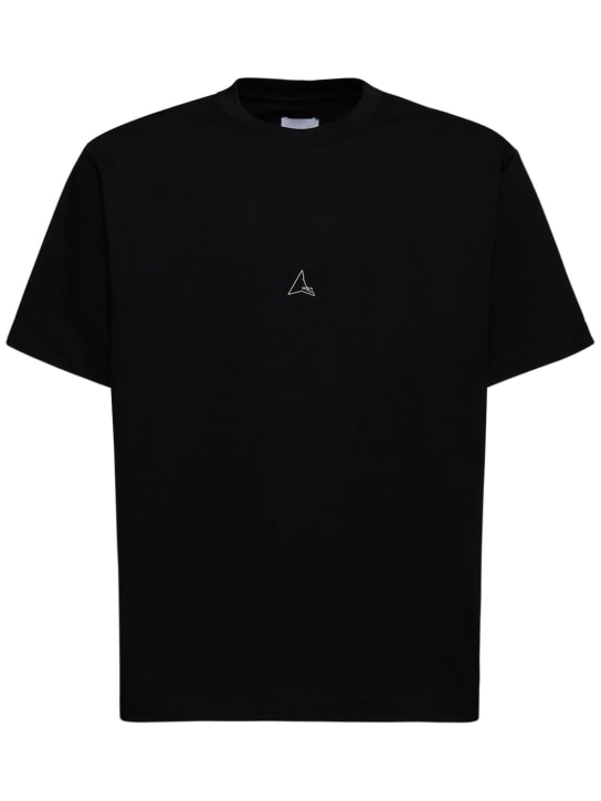 Roa: 클래식 코튼 티셔츠 - 블랙 - men_0 | Luisa Via Roma