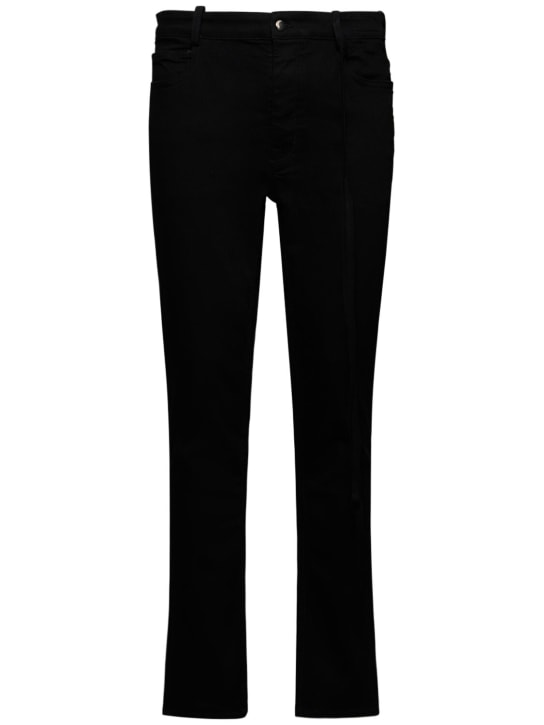 Ann Demeulemeester: Wout cotton blend skinny pants - Black - men_0 | Luisa Via Roma