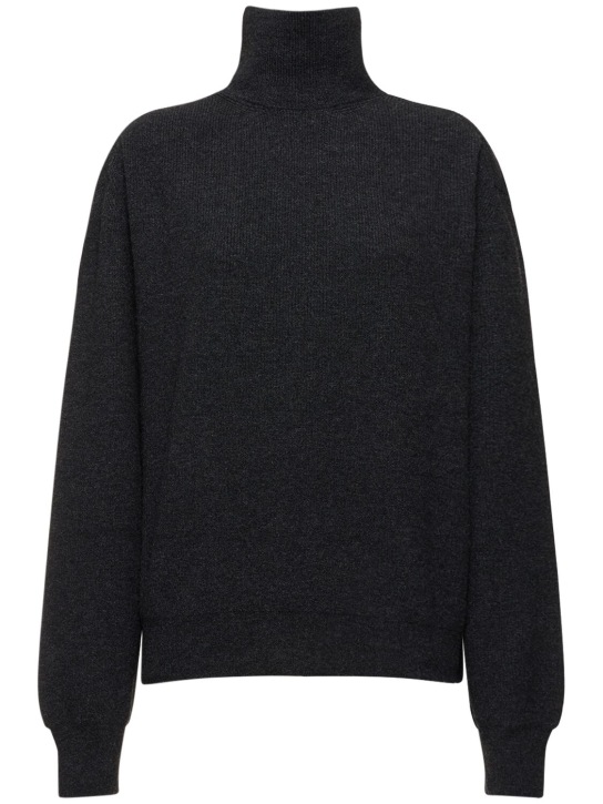 Lemaire: Wool blend turtleneck sweater - Gri - women_0 | Luisa Via Roma