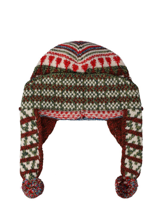 Loro Piana: Silk blend knit hat w/ pompom - women_0 | Luisa Via Roma