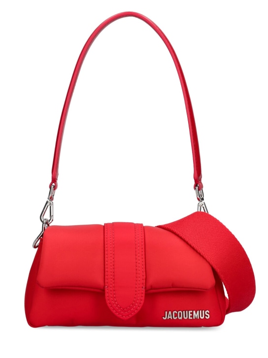 Jacquemus: Le Petit Bambimou nylon shoulder bag - Kırmızı - women_0 | Luisa Via Roma