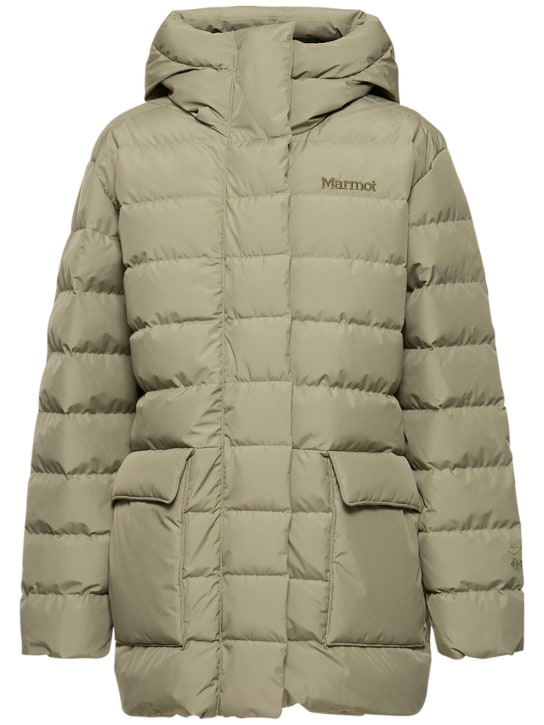Marmot: WarmCube Golden Mantle jacket - Khaki/Grey - women_0 | Luisa Via Roma