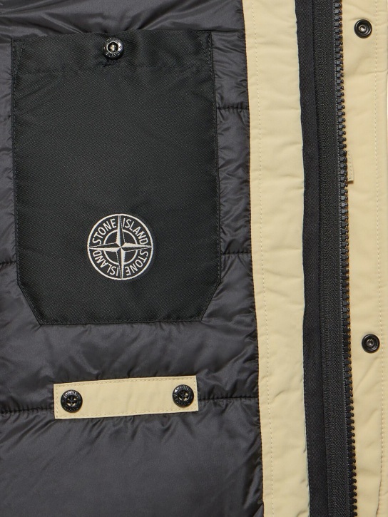 Stone Island: 마이크로 트윌 푸퍼 코트 - men_5 | Luisa Via Roma