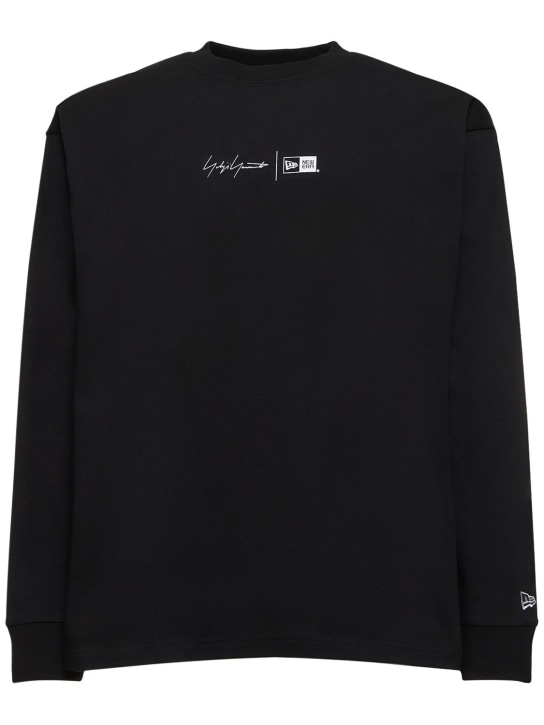 Yohji Yamamoto: Camiseta de algodón - Negro - men_0 | Luisa Via Roma