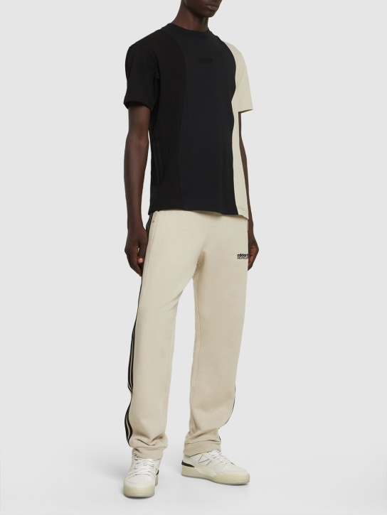 Moncler Genius: Moncler x adidas cotton t-shirt - Siyah/Gri - men_1 | Luisa Via Roma