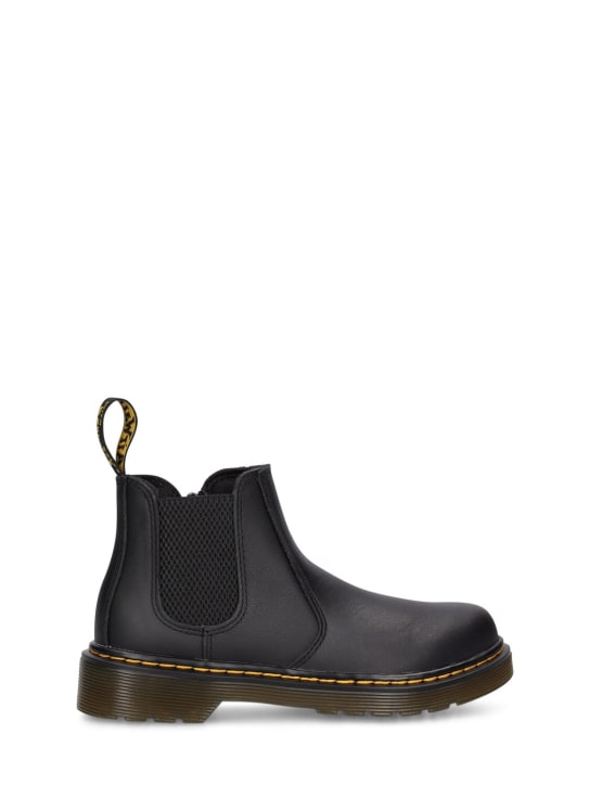 Dr.Martens: 2976 Leather ankle boots - Black - kids-girls_0 | Luisa Via Roma