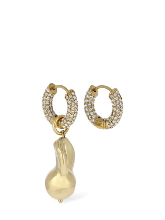 Timeless Pearly: Crystal mismatched earrings - Crystal/Gold - women_0 | Luisa Via Roma