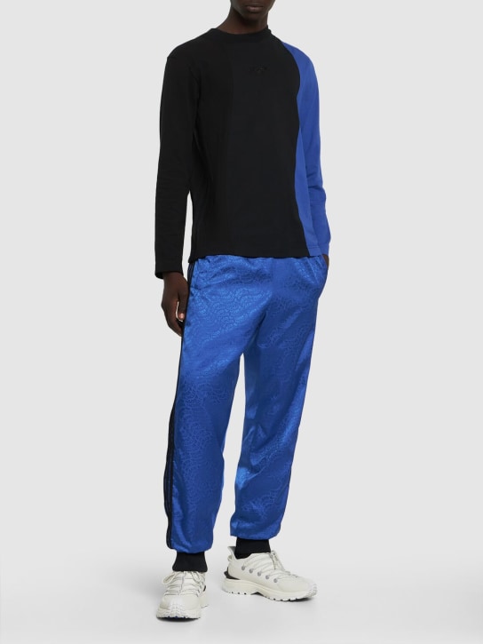 Moncler Genius: T-shirt en coton Moncler x adidas - Noir/Bleu - men_1 | Luisa Via Roma