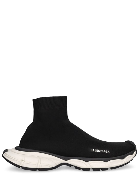 Balenciaga: 3XL knit sock sneakers - Black - men_0 | Luisa Via Roma