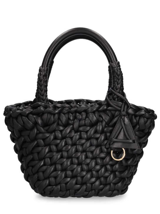 Alanui: Small Icon leather tote bag - Black - women_0 | Luisa Via Roma
