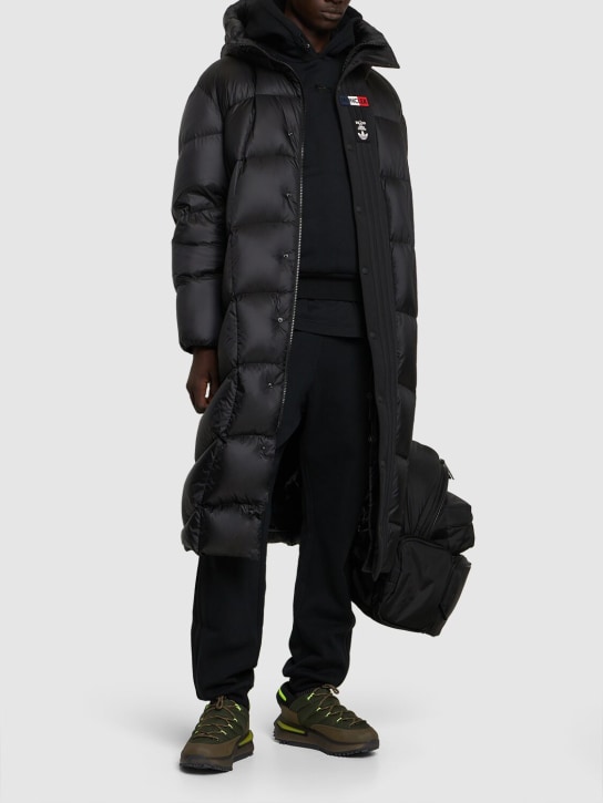 Moncler Genius: Moncler x adidas Oreiller down long coat - Siyah - men_1 | Luisa Via Roma
