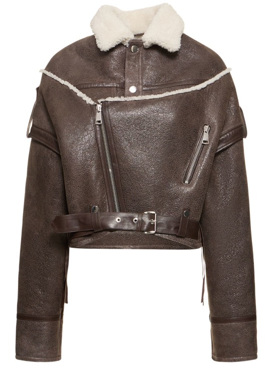 Oversize vintage shearling jacket - MANOKHI - Women | Luisaviaroma