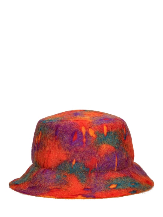 Zegna X The Elder Statesman: Wool felt bucket hat - Orange - men_0 | Luisa Via Roma