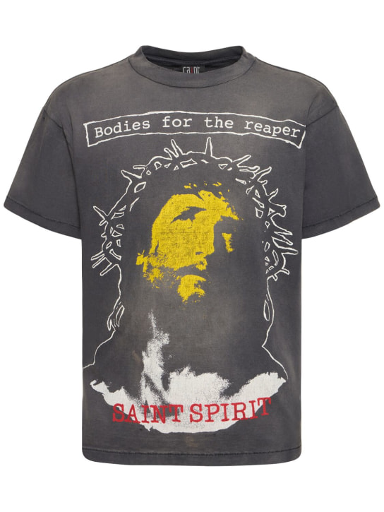 Saint Michael: B For Reaper t-shirt - Siyah - men_0 | Luisa Via Roma