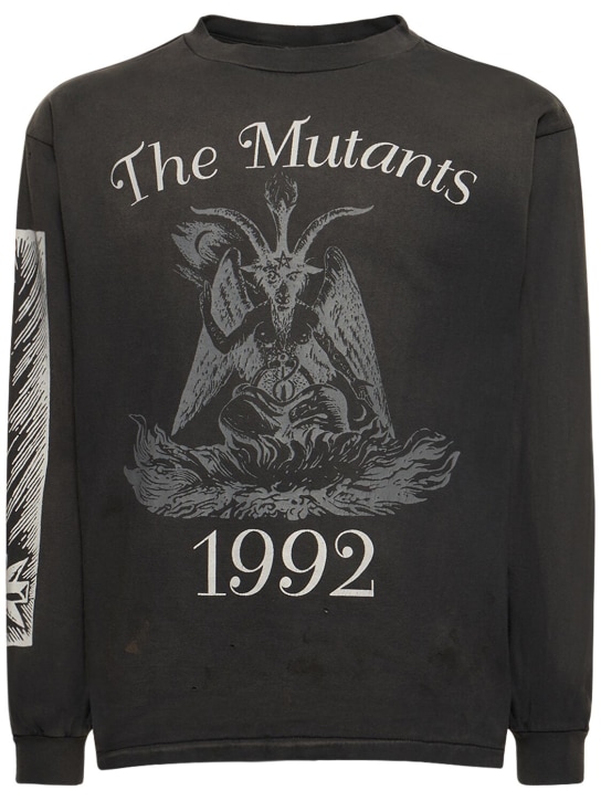 Saint Michael: T-shirt à manches longues The Mutants - Noir/Blanc - men_0 | Luisa Via Roma