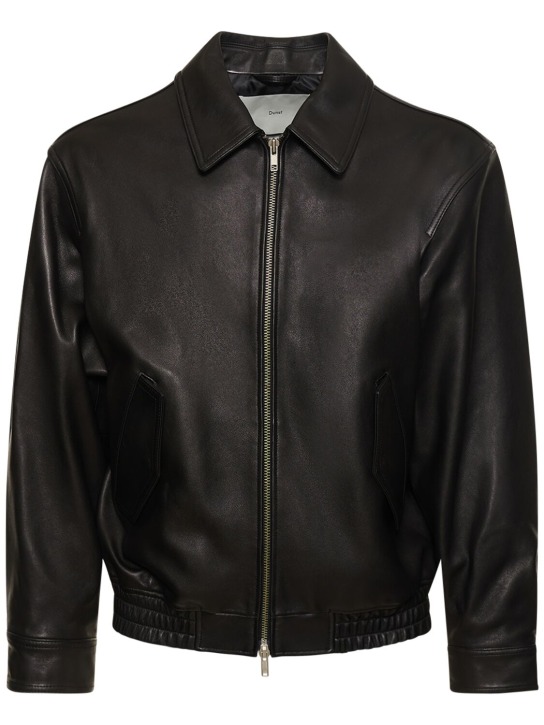 Dunst: Leather jacket - Black - men_0 | Luisa Via Roma