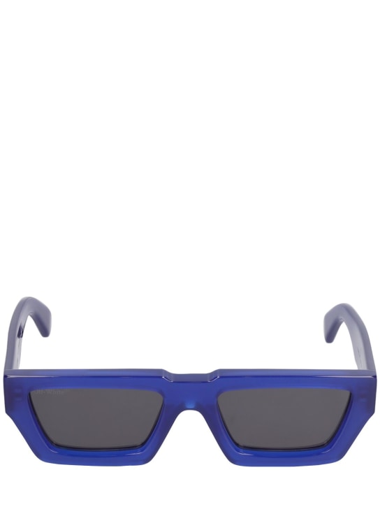 Off-White: Gafas de sol de acetato - Azul Oscuro - women_0 | Luisa Via Roma