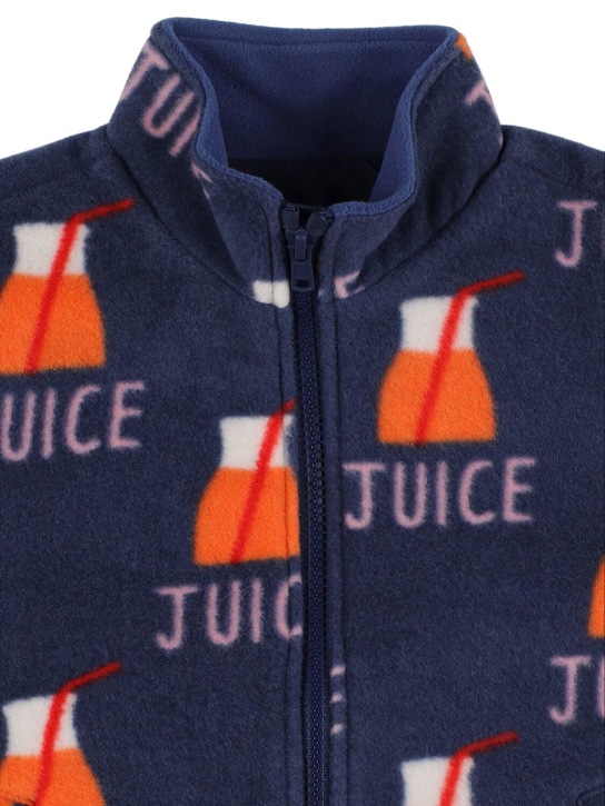 Jellymallow: Printed tech fleece jacket - Navy/Red - kids-boys_1 | Luisa Via Roma