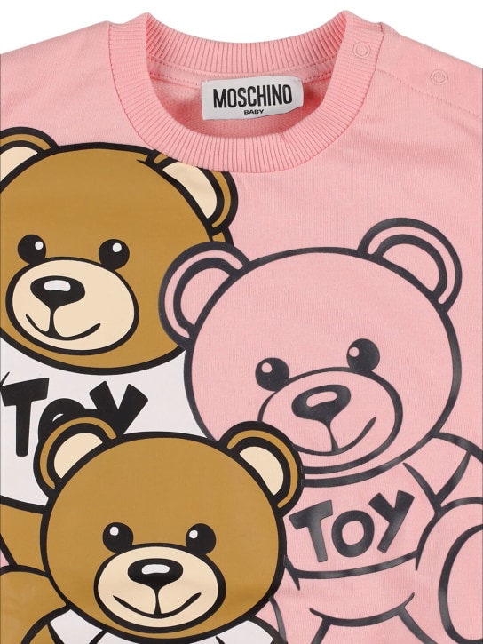 Moschino: Sweat-shirt en coton imprimé - kids-girls_1 | Luisa Via Roma