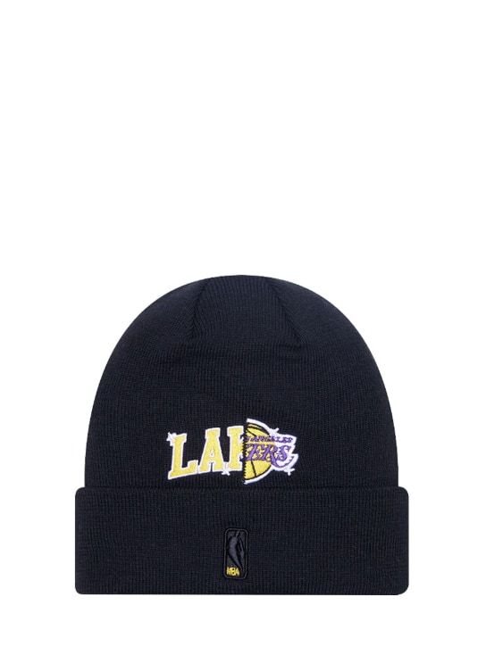 New Era: Multi-patch Los Angeles Lakers beanie - Black/Yellow - men_1 | Luisa Via Roma
