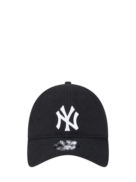 New Era: 9Twenty New York Yankees Herringbone帽子 - 黑色/白色 - men_0 | Luisa Via Roma