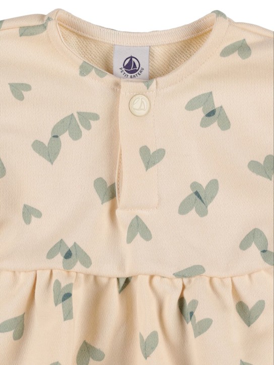 Petit Bateau: Heart print organic cotton dress - Renkli - kids-girls_1 | Luisa Via Roma