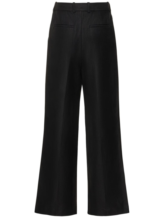Loulou Studio: Idai cotton & linen pants - women_3 | Luisa Via Roma