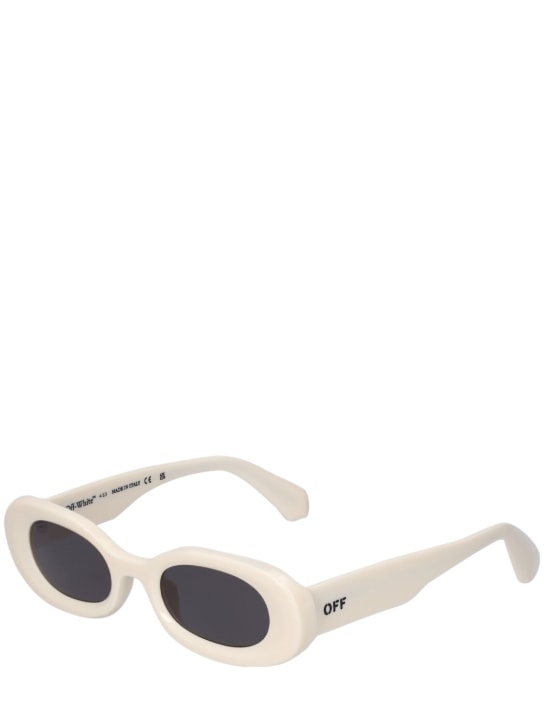 Off-White: Gafas de sol de acetato - Blanco - women_1 | Luisa Via Roma
