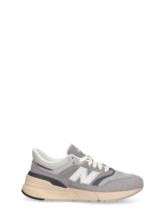 New Balance: 997 R leather sneakers - Grey - kids-girls_0 | Luisa Via Roma