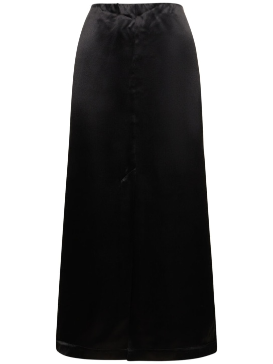 Loulou Studio: Lys silk blend midi skirt - Black - women_0 | Luisa Via Roma