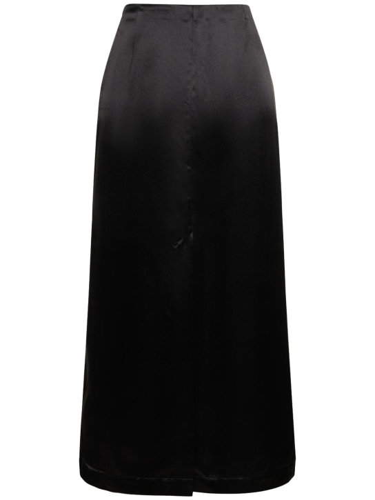 Loulou Studio: Lys silk blend midi skirt - Black - women_3 | Luisa Via Roma