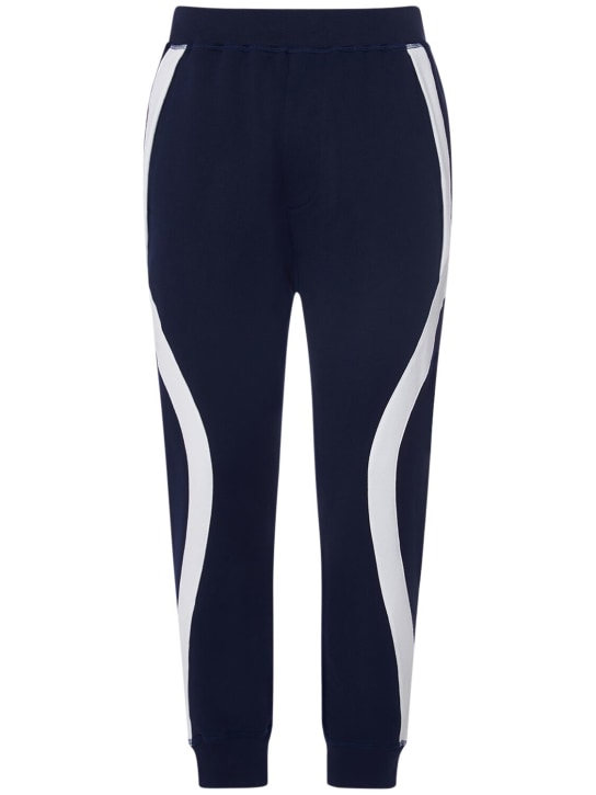 Dsquared2: Pantalones deportivos de lana virgen - Carribean Sea - men_0 | Luisa Via Roma
