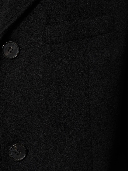 Dunst: 3-button unisex cashmere coat - Black - men_3 | Luisa Via Roma