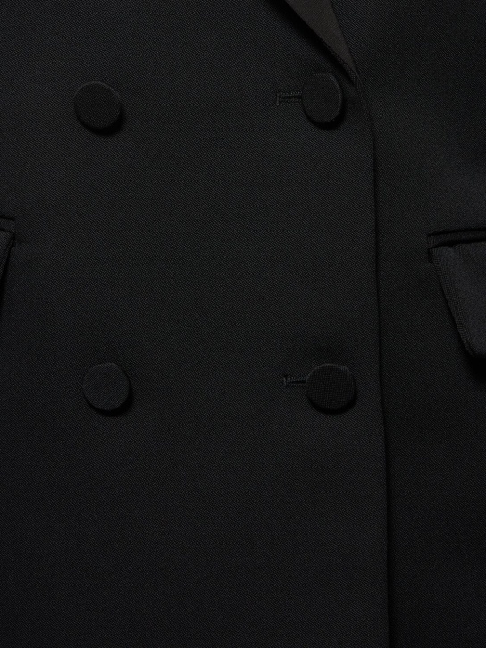 Valentino: Double breasted wool blazer - Black - women_3 | Luisa Via Roma