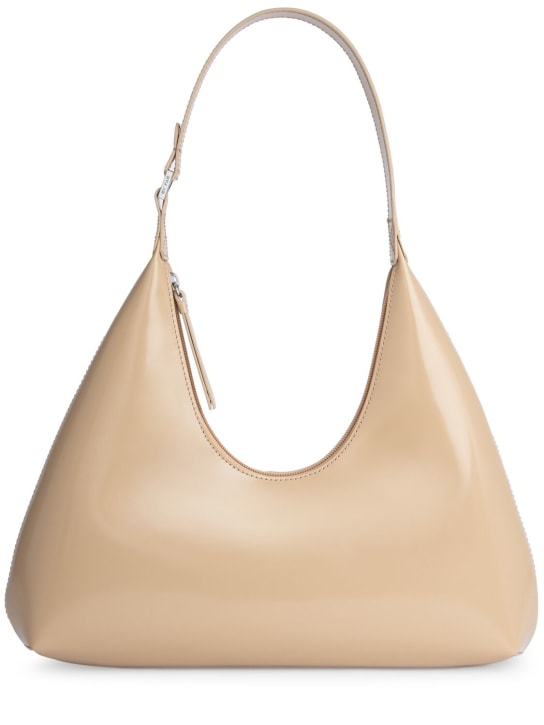 BY FAR: Amber semi-patent leather shoulder bag - women_0 | Luisa Via Roma