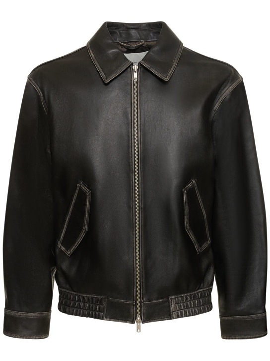 Dunst: Unisex lamb leather jacket - Siyah - men_0 | Luisa Via Roma