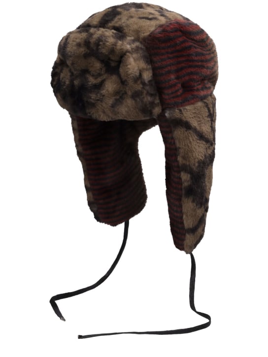 Kangol: Faux fur trapper hat - Khaki - women_1 | Luisa Via Roma