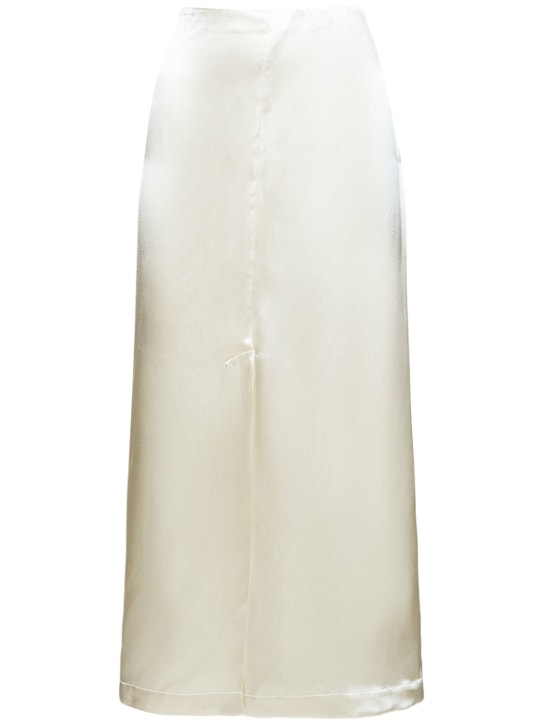 Loulou Studio: Lys silk blend midi skirt - Beyaz - women_0 | Luisa Via Roma