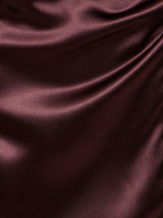 Loulou Studio: Lys silk blend midi skirt - Bordeaux - women_4 | Luisa Via Roma
