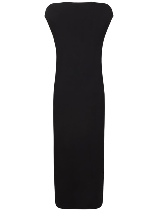 Loulou Studio: Martial cotton midi dress - Black - women_3 | Luisa Via Roma