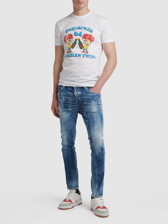 Dsquared2: Jeans aus Baumwolldenim „Skater Fit“ - Dunkelblau - men_1 | Luisa Via Roma