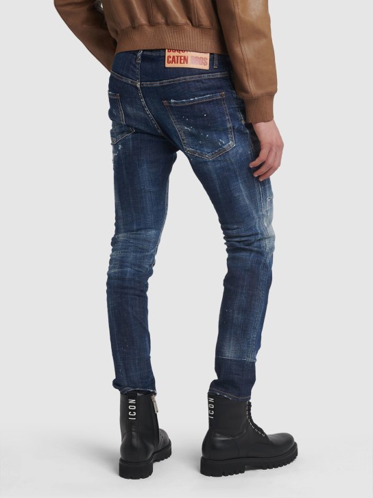 Dsquared2: Jeans skater fit in denim di cotone - men_2 | Luisa Via Roma